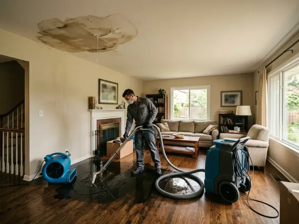 attic-pipe-burst-ceiling-drip-008 — frequently asked questions, Water Damage Restoration & Carpet Care in Lewiston, ME